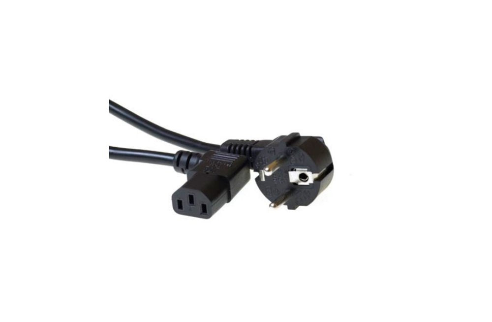 ACT 230V aansluitkabel | Schuko male (haaks) naar C13 (haaks) | 230V / 10A | Zwart | 2 m - Matmuis - Matmuis