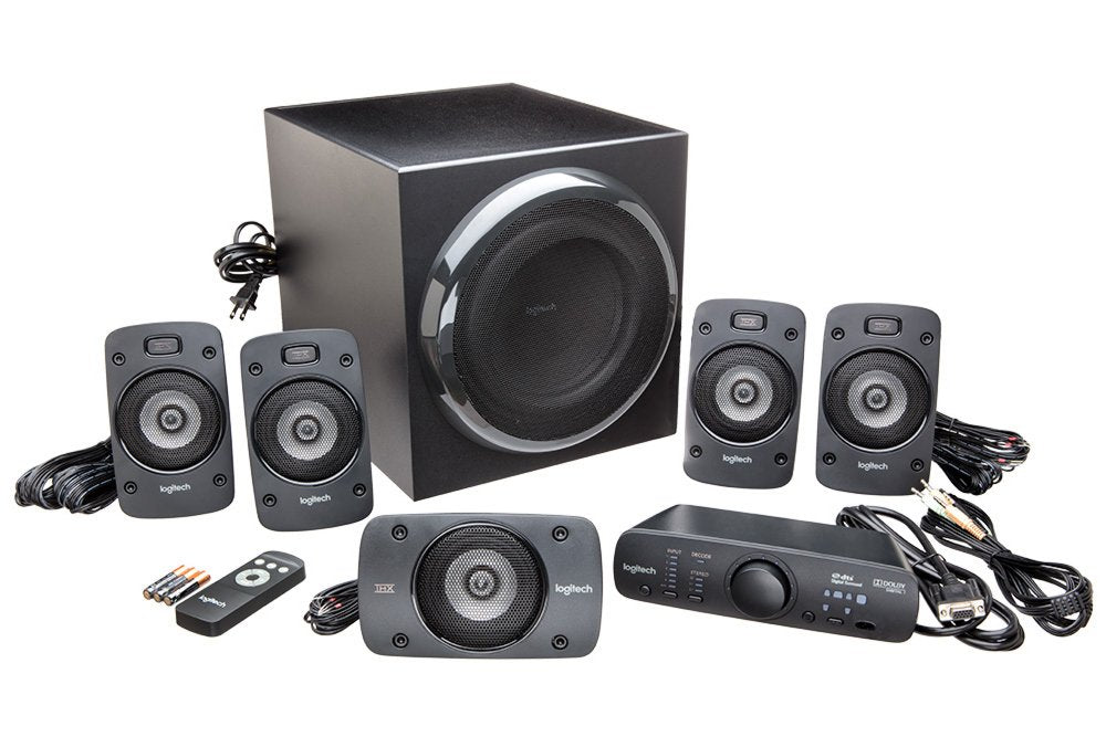 Logitech Z906 | 5.1 Surround Sound Speakerset | THX Gecertificeerd | 500W RMS | Digitale Decodering (Dolby Digital & DTS) - Matmuis