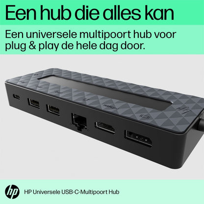 HP Universal Multiport Hub | USB-C | Zwart - Matmuis - Matmuis