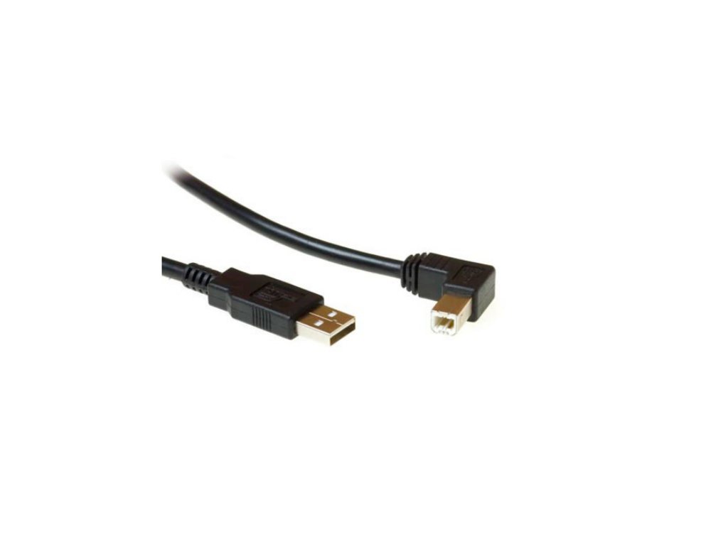 ACT | USB 2.0 Kabel | USB-A naar USB-B (Haaks) - Matmuis