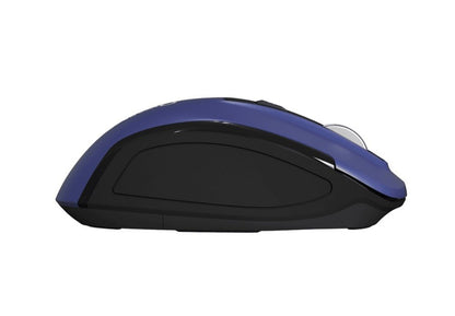 Qware Glasgow | Draadloze Muis | Rechtshandig | RF + Bluetooth | 1600 DPI | Blauw/Zwart - Matmuis