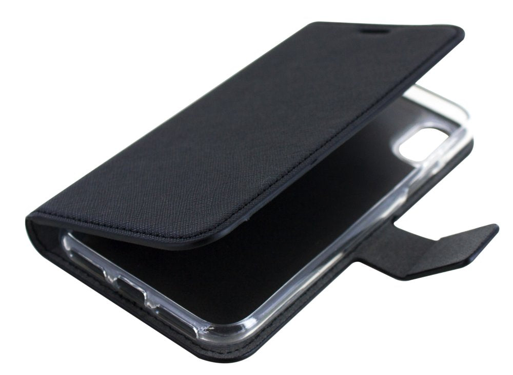 Mobiparts Saffiano Wallet Case | Apple iPhone X, iPhone XS | Black