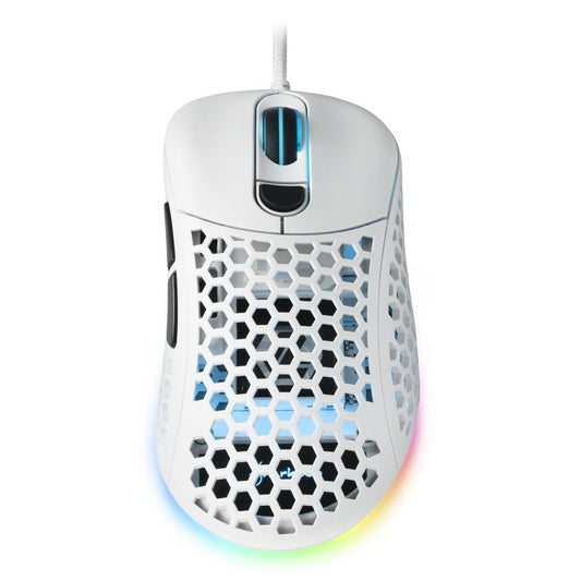 Sharkoon Light² 200 | Bekabelde Gaming Muis | Links- en Rechtshandig | USB-A | 16000 DPI | Wit - Matmuis - Matmuis