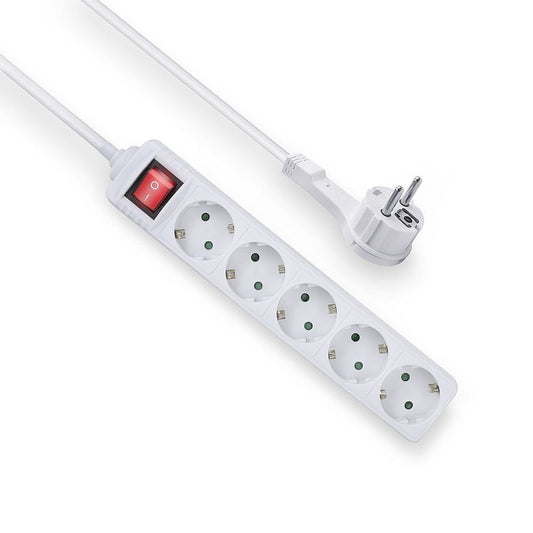 ACT AC2455 | Stekkerdoos | 5 Stopcontacten | 1,5 m | Binnen | Wit - Matmuis - Matmuis