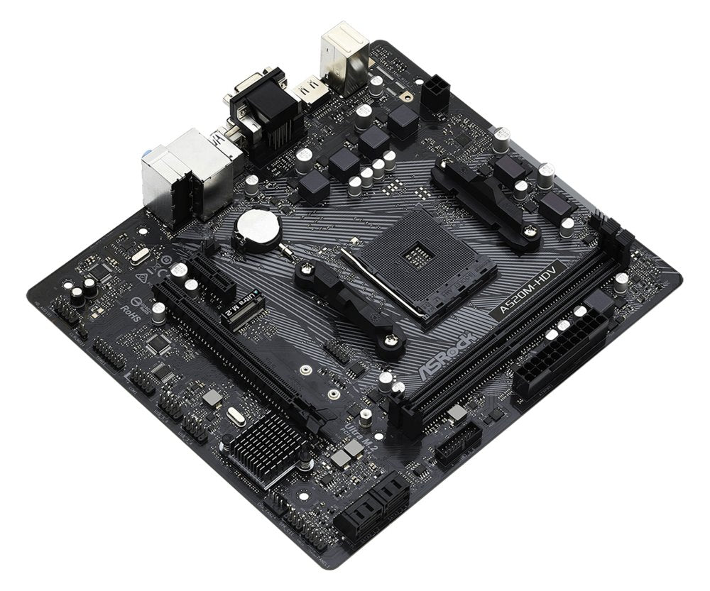 Asrock A520M-HDV | Socket AM4 | AMD A520 | 2xDDR4 | Micro-ATX | Moederbord - Matmuis - Matmuis