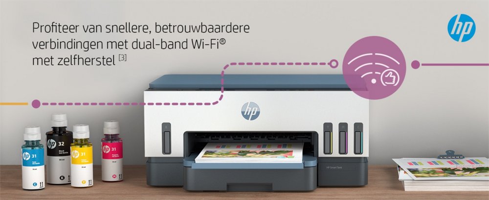 HP Smart Tank 7006 | All-in-One Inkjetprinter | 4800 x 1200 DPI | Wi-Fi | Kleur - Matmuis - Matmuis