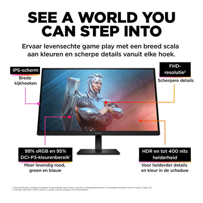 HP Omen 780F9AA 27" | 1920 x 1080 IPS | 165Hz | Gaming Monitor - Matmuis - Matmuis