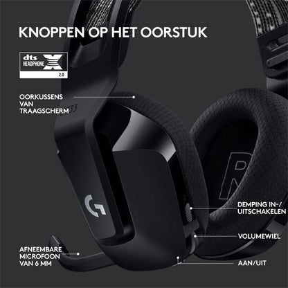 Logitech G G733 LIGHTSPEED Wireless Gaming Headset | RGB | Zwart - Matmuis