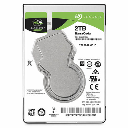 Seagate Barracuda HDD 2.5" | 2TB SATA III | 5400RPM