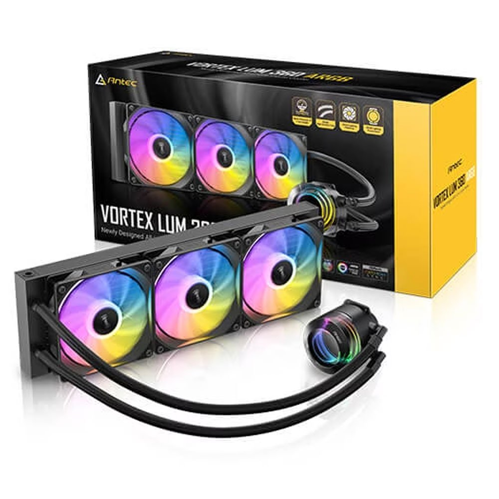 Antec Vortex Lum 360mm ARGB | All-in-One CPU Waterkoeler | Zwart - Matmuis