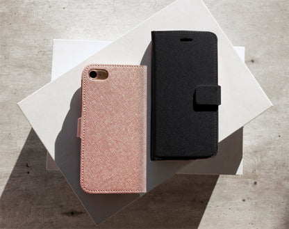 Mobiparts Saffiano Wallet Case | Apple iPhone X, iPhone XS | Black