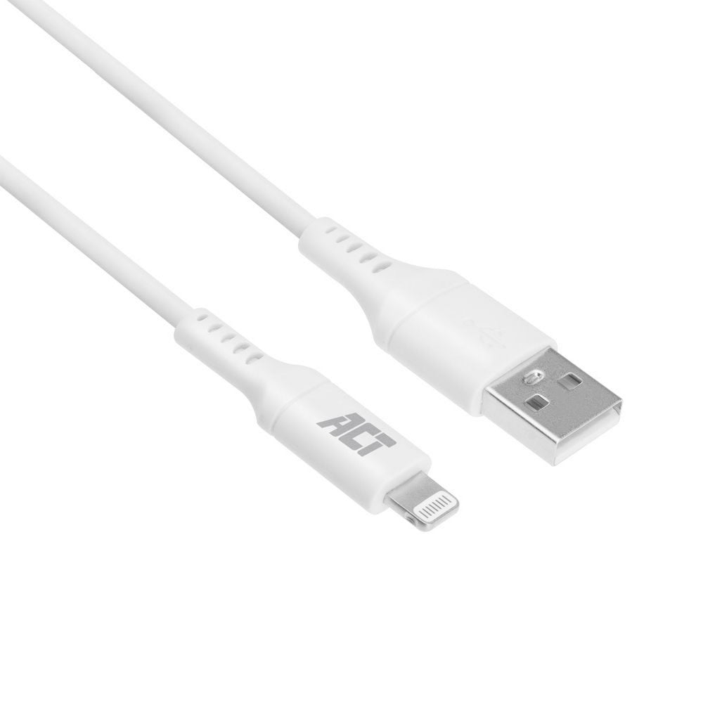 ACT kabel | USB-A naar Lightning | 2 m | Wit | AC3012 - Matmuis - Matmuis