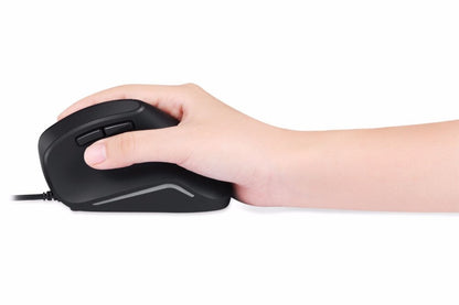 Perixx PERIMICE-515 II | Ergonomische Bedrade Muis | Rechtshandig | USB-A | 1600 DPI | Zwart - Matmuis