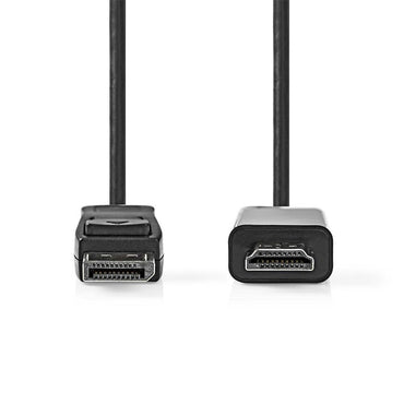 Nedis CCGL37100BK10 | DisplayPort naar HDMI adapterkabel | 1 m | DisplayPort male | HDMI Type A (Standaard) | Full HD 1080p | Zwart - Matmuis - Matmuis