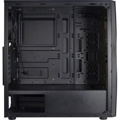 Inter-Tech Thunder Blue Light | Midi Tower Case | Zwart - Matmuis