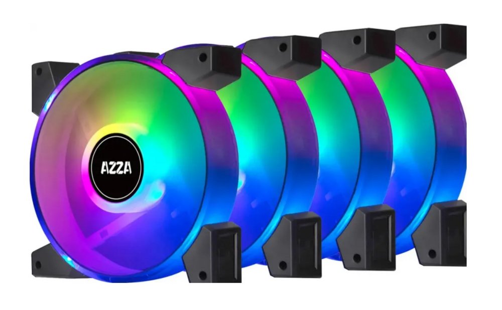 Azza Hurricane II RGB 4 Pack | 120mm Case Fans - Matmuis - Matmuis