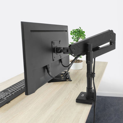 ACT AC8329 | Monitorarm tot 45" en 16kg | Gasveer | VESA 75x75 / 100x100 | Bureauklem en Doorvoermontage - Matmuis