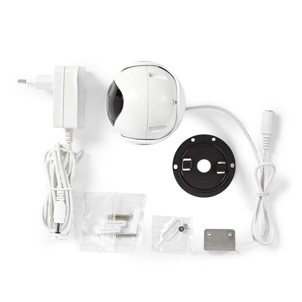 Nedis WIFICO20CWT | Wi-Fi Smart IP-buitencamera | Full HD 1080p | PTZ | Nachtzicht 15 m | Tweeweg-audio | IP65 | Wit - Matmuis