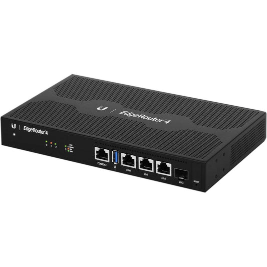 Ubiquiti EdgeRouter 4 | Bedrade Gigabit WAN Router | 3× GbE + 1× SFP | 4 Core 1 GHz | 1 GB RAM | Fanless - Matmuis - Matmuis