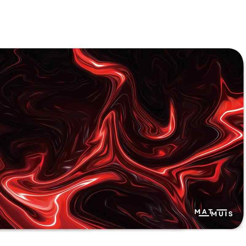 XXL Muismat | Swirl Abstract Red Lava - Matmuis