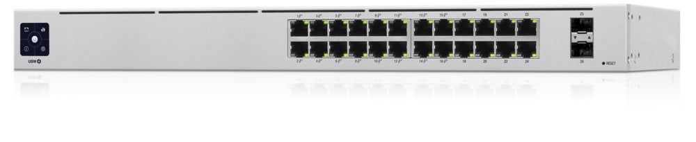 Ubiquiti UniFi 24-Port PoE | Managed L2/L3 Switch | 24 Poorten | Gigabit Ethernet (10/100/1000 Mbps) | PoE | 1U Rackmount | Zilver - Matmuis