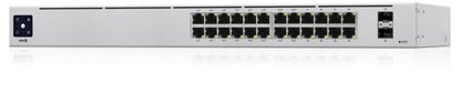 Ubiquiti UniFi 24-Port PoE | Managed L2/L3 Switch | 24 Poorten | Gigabit Ethernet (10/100/1000 Mbps) | PoE | 1U Rackmount | Zilver - Matmuis