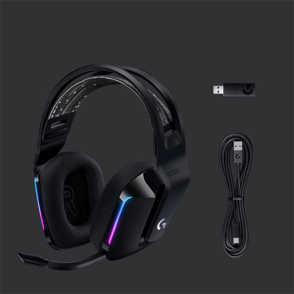Logitech G G733 LIGHTSPEED Wireless Gaming Headset | RGB | Zwart - Matmuis