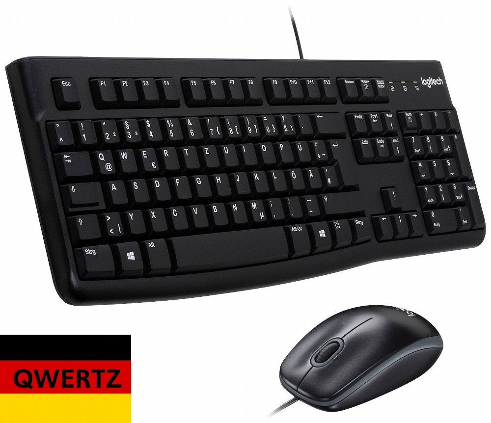 QWERTZ | Logitech MK120 | Bedrade Muis en Toetsenbordcombo | QWERTZ - Matmuis - Matmuis