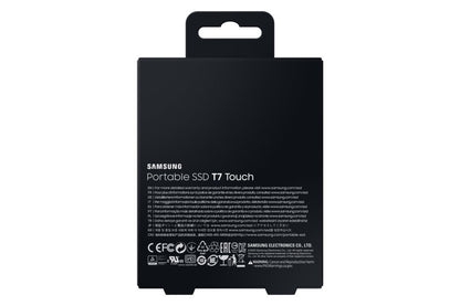 Samsung T7 Touch | Externe SSD | 1TB | USB 3.2 Gen2 | 1050 MB/s | Wachtwoordbeveiliging | Zwart | Compact en Veilig