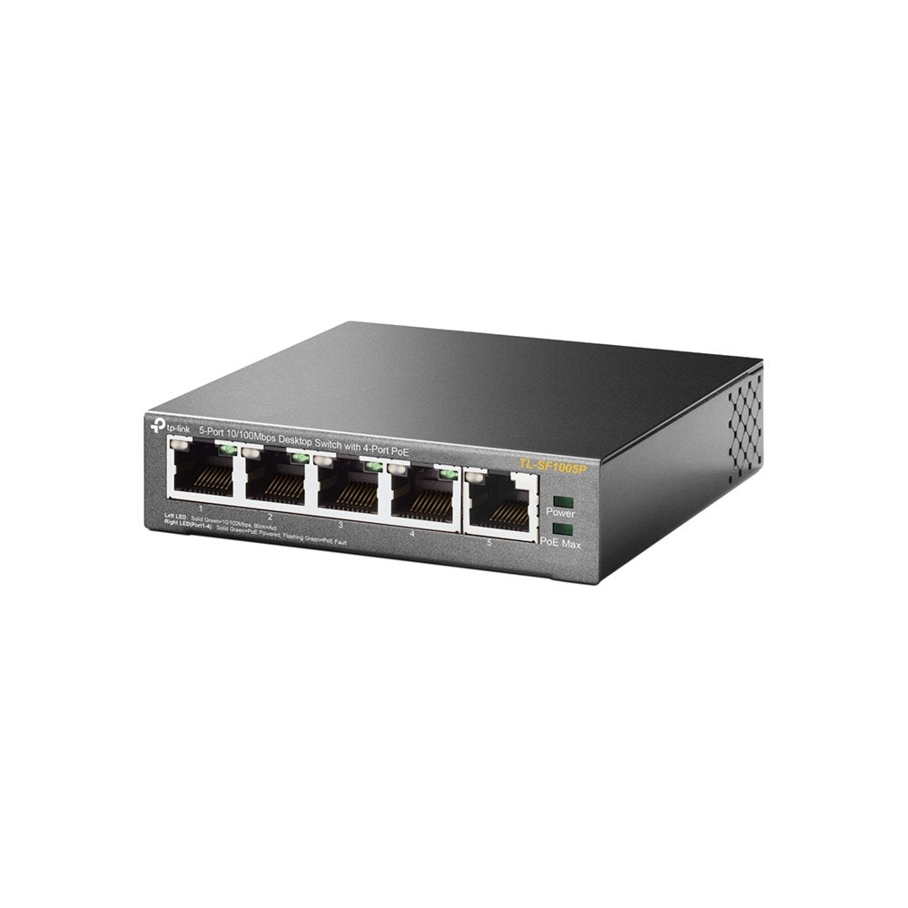 TP-Link TL-SF1005P | Unmanaged Switch | 5 Poorten | Fast Ethernet (10/100 Mbps) | PoE | Zwart - Matmuis