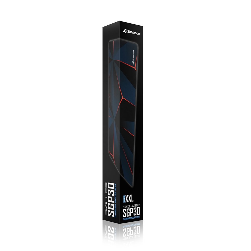 Sharkoon SKILLER SGP30 | Gaming Muismat | Zwart/Blauw/Oranje | Stoffen oppervlak