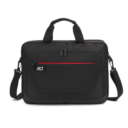 ACT Suburb 15.6" Laptop Schoudertas | Gemaakt van Gerecycled Plastic | Zwart - Matmuis - Matmuis