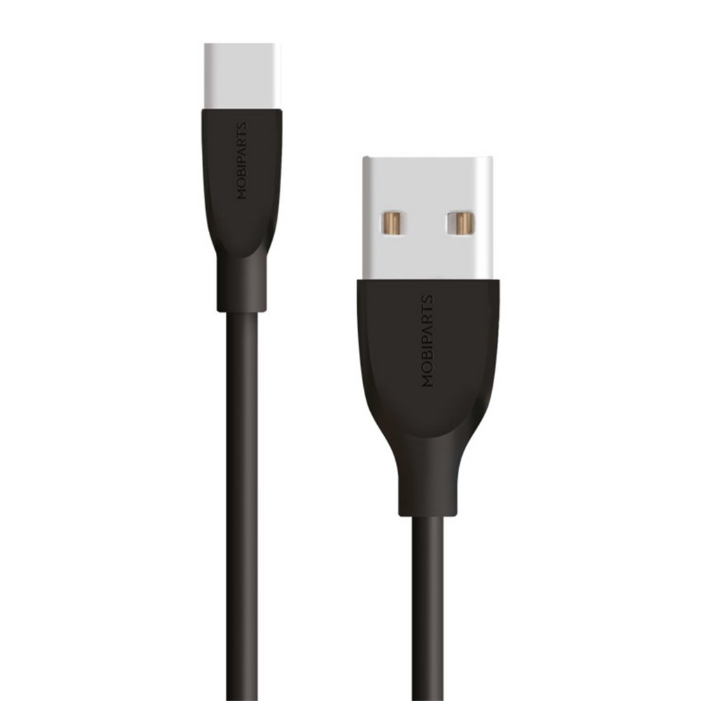 Mobiparts | USB-C naar USB Kabel | 2A | 1m | Zwart - Matmuis - Matmuis