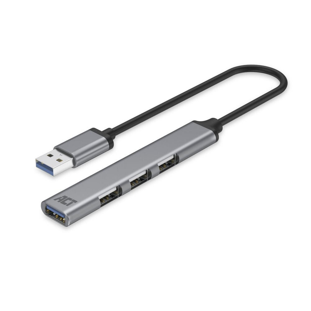ACT AC6325 | USB 3.2 Gen 1 Interface Hub | Type-A | 5 Gbps | Grijs - Matmuis - Matmuis