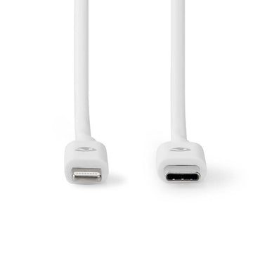 Nedis CCGL39650WT10 | Lightning-naar-USB-C kabel | 1 m | Lightning Male naar USB-C Male | Opladen en synchroniseren | Wit - Matmuis - Matmuis