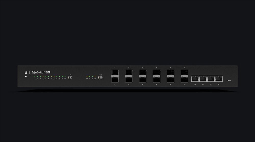 Ubiquiti Networks ES‑16‑XG Managed 10G Ethernet (100/1000/10000) 1U Zwart - Matmuis