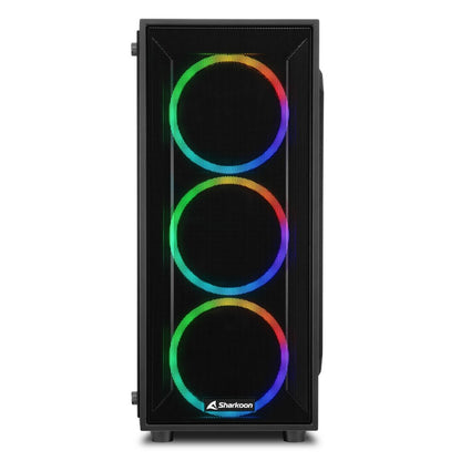 Sharkoon TG4M RGB | Midi Tower Case | Zwart - Matmuis