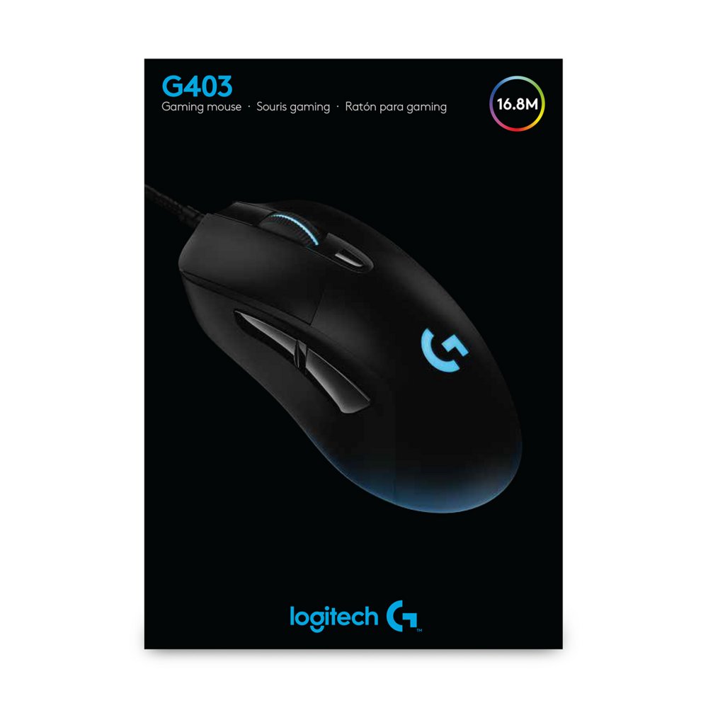 Logitech G403 Hero | Draadloze Gaming Muis | Rechtshandig | RF | 25600 DPI | Zwart - Matmuis - Matmuis