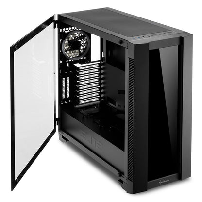 Sharkoon ELITE SHARK CA200G | Midi Tower Behuizing | Zwart - Matmuis