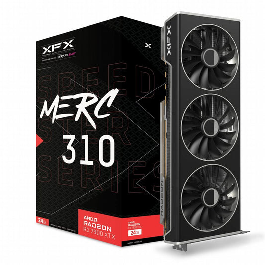 XFX Speedster MERC 310 RX 7900 XTX Black Edition | 24GB GDDR6 VRAM | 4K Gaming | Videokaart | GPU | AMD - Matmuis