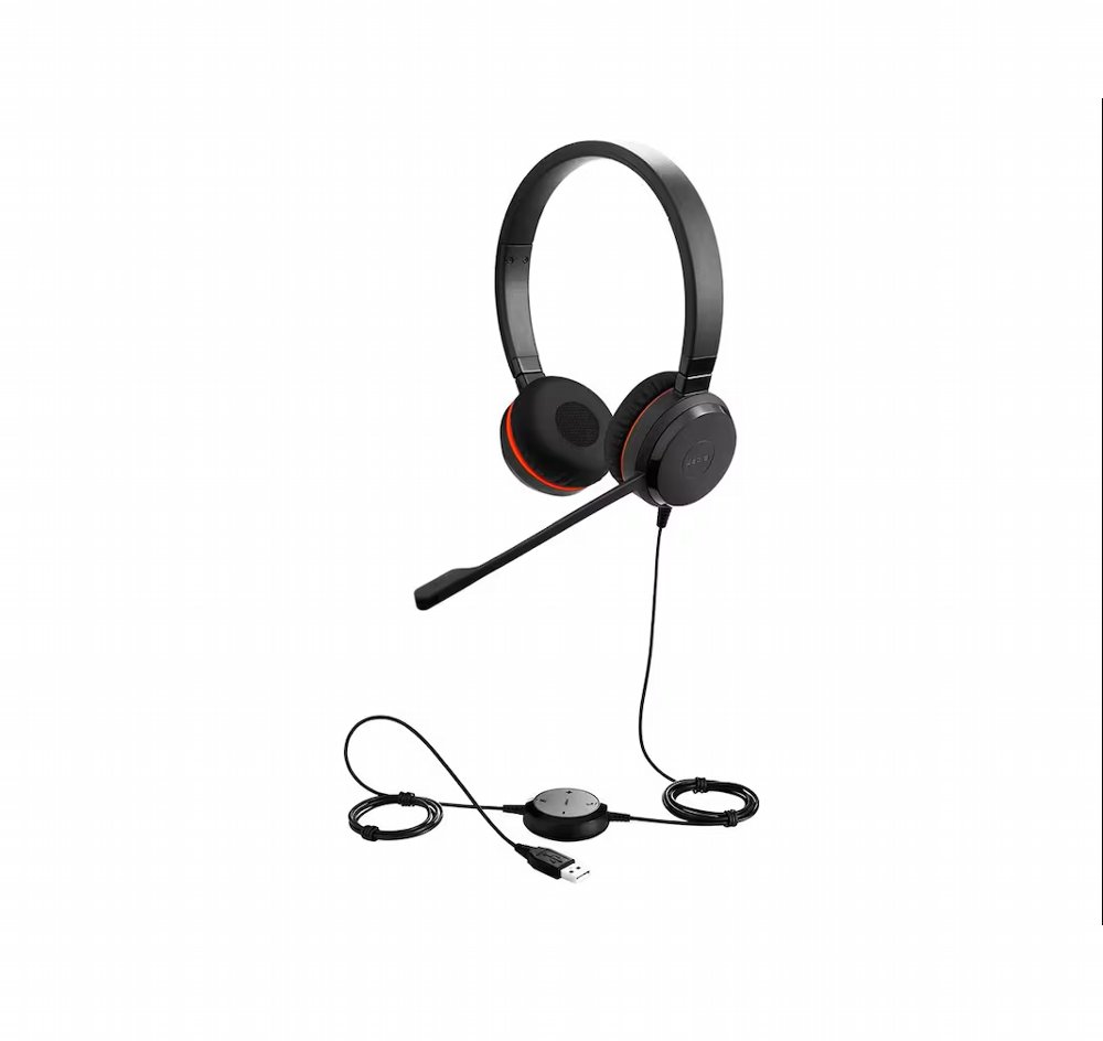 Jabra Evolve 20SE MS | Bedrade On-ear Stereo Headset | USB-A | Zwart - Matmuis - Matmuis