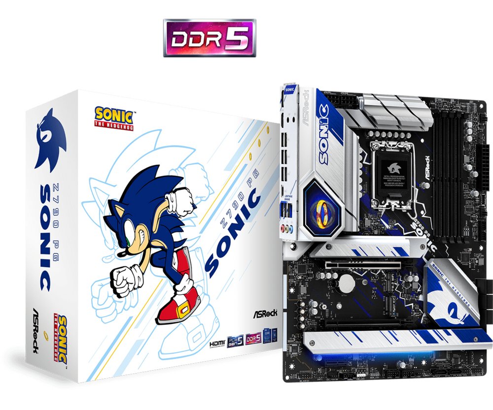 Asrock Z790 PG SONIC | Socket LGA 1700 | Intel B760 | 4xDDR5 | Micro-ATX | Moederbord - Matmuis - Matmuis
