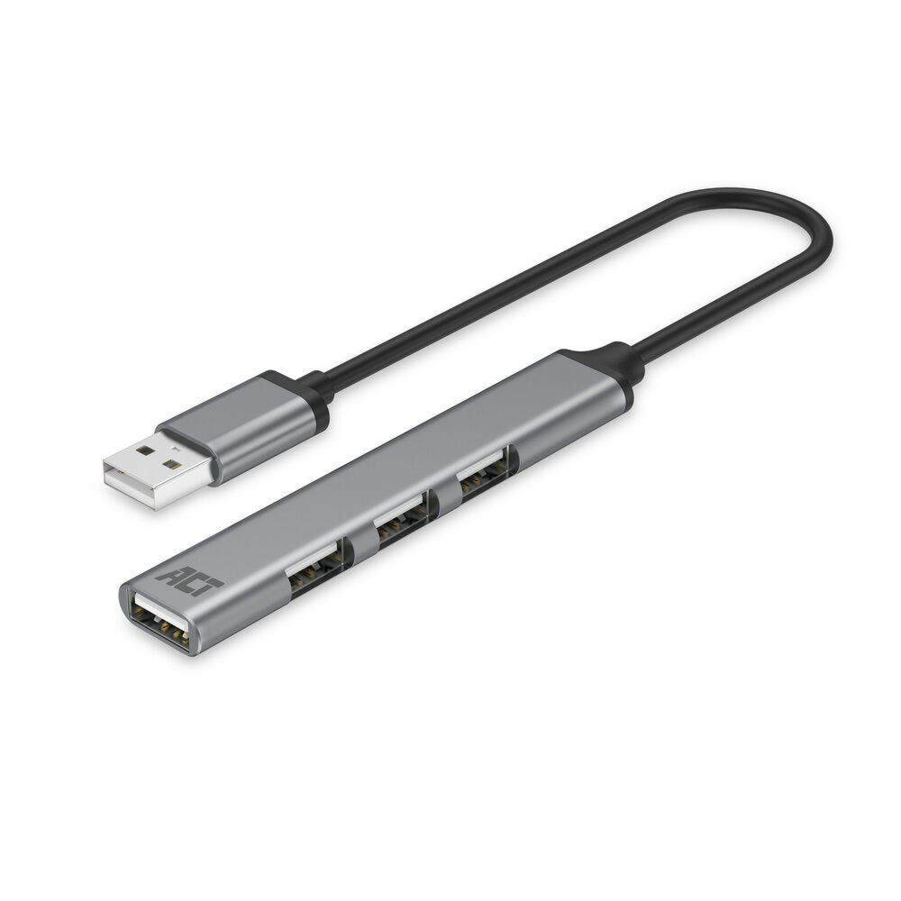 ACT AC6225 | USB 2.0 Interface Hub | 480 Mbit/s | Grijs - Matmuis - Matmuis