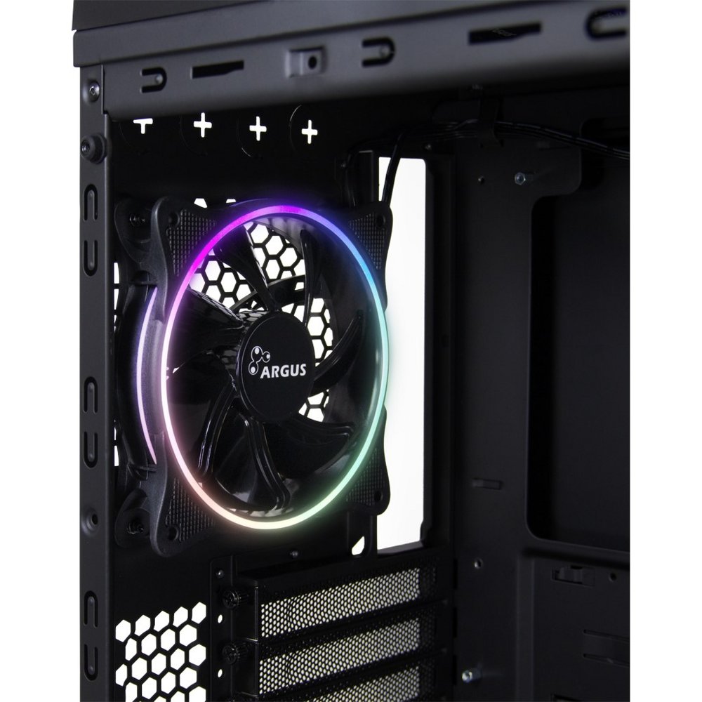 Inter-Tech X-908 Infini2 | Infinity Mirror | Tower Case | USB-C | Zwart - Matmuis