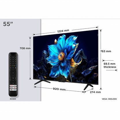 TCL 55T69C | 55'' Ultra HD 4K | QLED Smart TV | Google TV | Dolby Vision | HDMI 2.1 | 60Hz - Matmuis - Matmuis