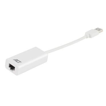 ACT AC4410 | USB 3.2 Gen1 Gigabit Ethernet Adapter | 1000 Mbps | Wit - Matmuis - Matmuis