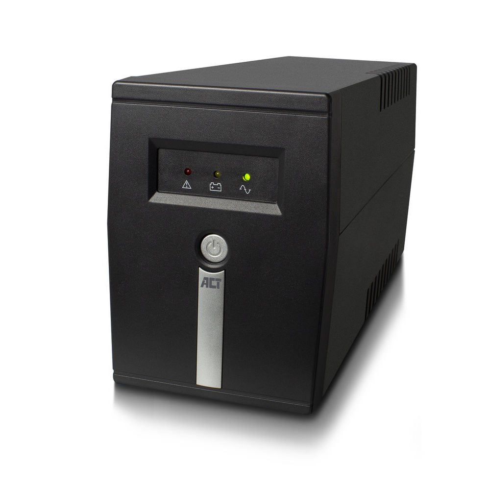 ACT AC2305 Line-Interactive UPS | 600 VA | 2 Stopcontacten (1x C13, 1x Type F) | AVR Spanningstabilisatie | Bescherming tegen Stroomstoringen - Matmuis
