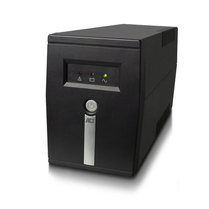 ACT AC2305 Line-Interactive UPS | 600 VA | 2 Stopcontacten (1x C13, 1x Type F) | AVR Spanningstabilisatie | Bescherming tegen Stroomstoringen - Matmuis