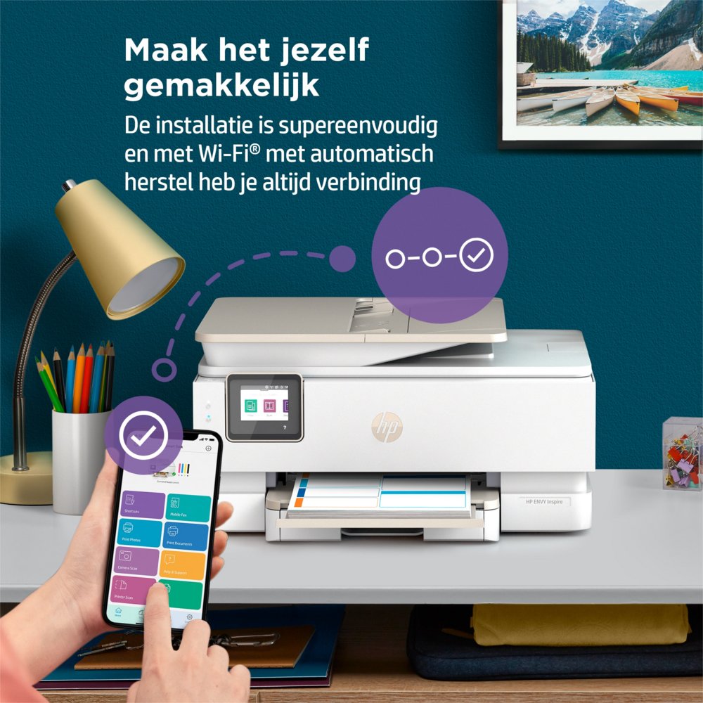 HP Envy Inspire 7920e | All-in-One Inkjetprinter | 4800 x 1200 DPI | Wi-Fi | Kleur - Matmuis - Matmuis
