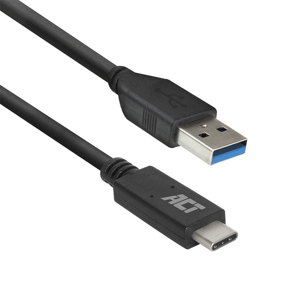 ACT AC7416 | USB 3.2 Gen 1 | USB-C naar USB-A | 1m | Zwart - Matmuis - Matmuis